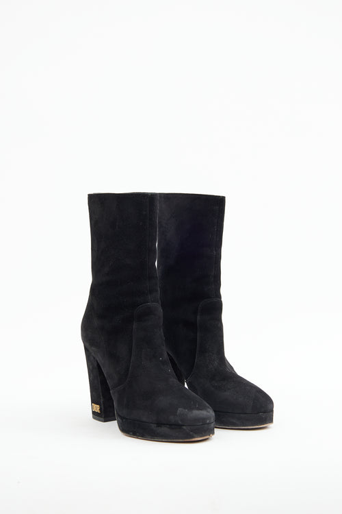 Dior Black Suede D-Rise Ankle Boot