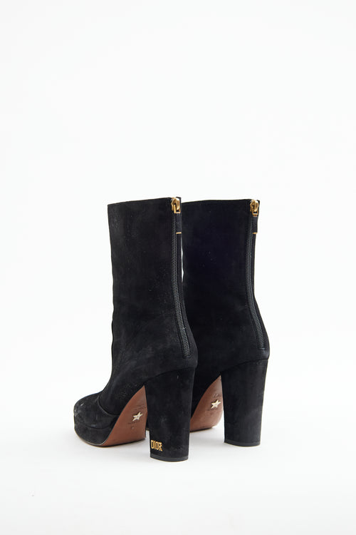 Dior Black Suede D-Rise Ankle Boot