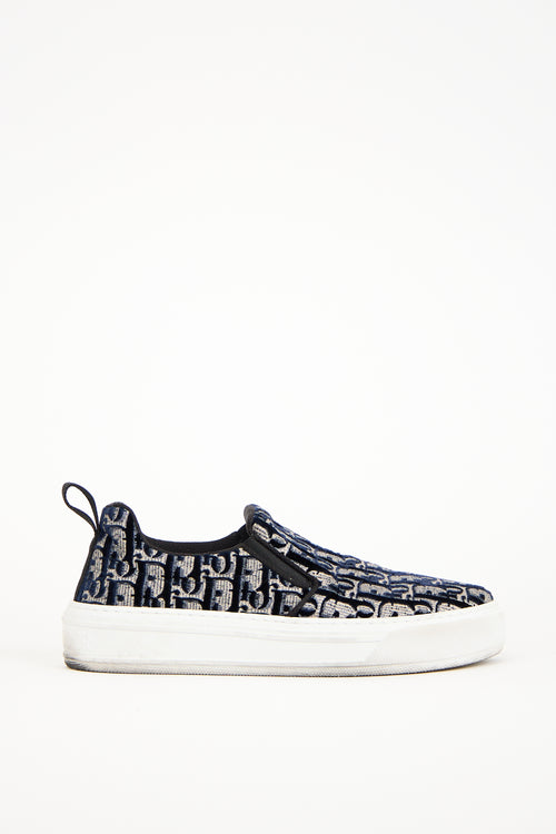 Dior Blue Velvet Oblique Solar Sneaker