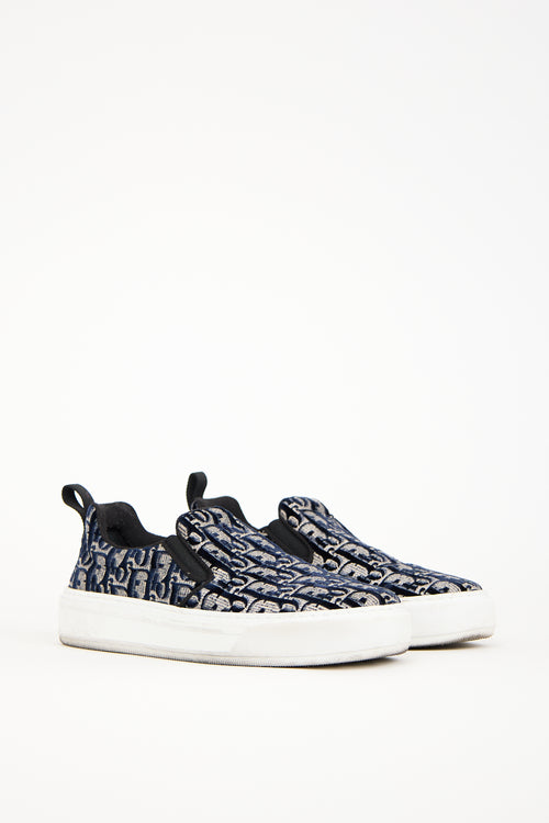 Dior Blue Velvet Oblique Solar Sneaker