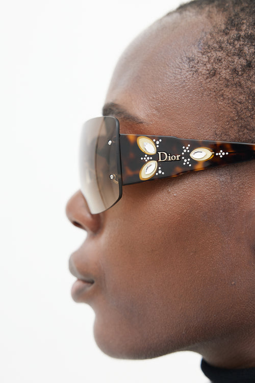 Dior Brown ETHNIDIOR2 Jewel Shield Sunglasses