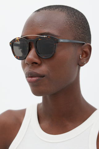 Dior Brown 
Gold Mania 1 Circular Sunglasses