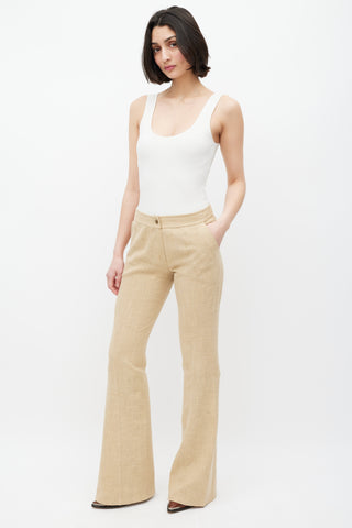 Dior Brown Linen Flared Pant