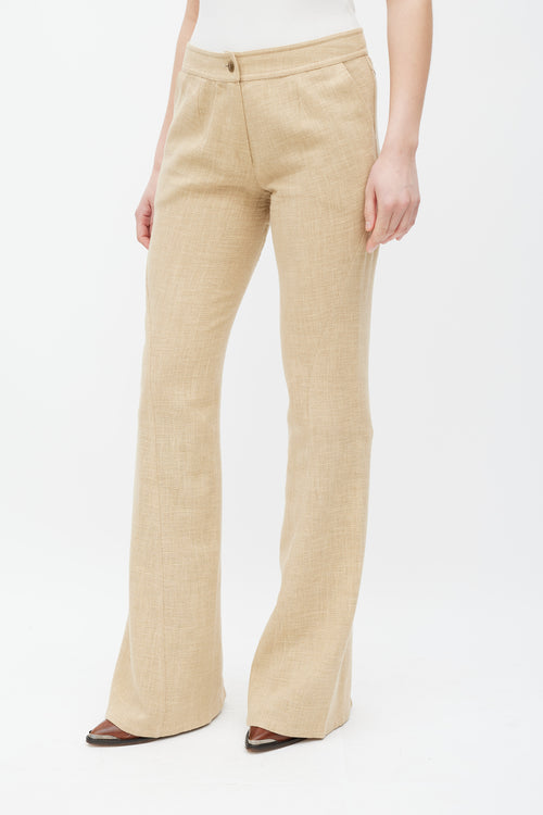 Dior Brown Linen Flared Pant