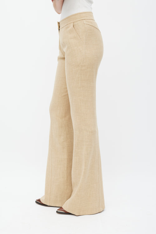 Dior Brown Linen Flared Pant