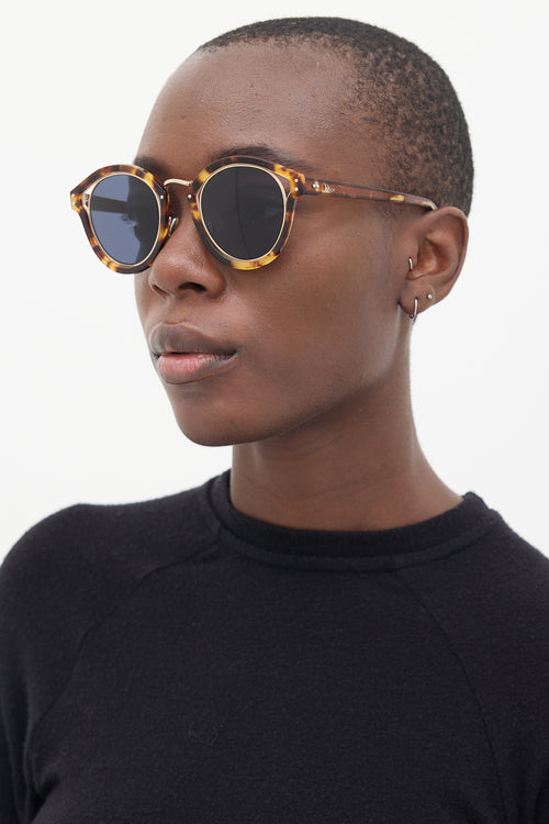 Dior Brown Marbled DiorElliptic Round Sunglasses