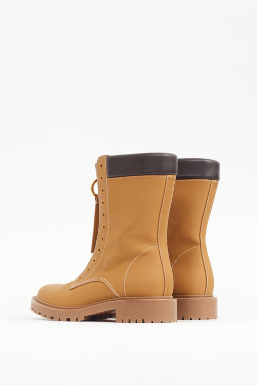 Dior Brown Nubuck Zipped  Boot