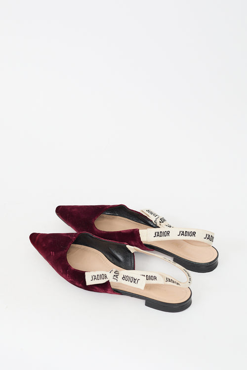 Dior Burgundy 
White Velvet J
Adior Flat