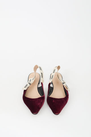 Dior Burgundy 
White Velvet J
Adior Flat