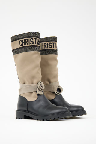 Dior Technical Fabric 
Leather D-Major  Boot