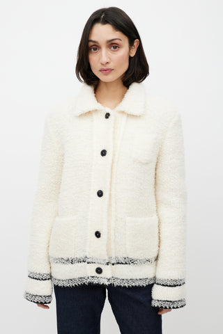 Dior Cream 
Black Caro Ecru Wool Jacket