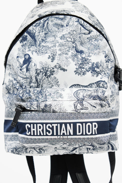 Dior 2021 White 
Navy DiorTravel Nylon Backpack