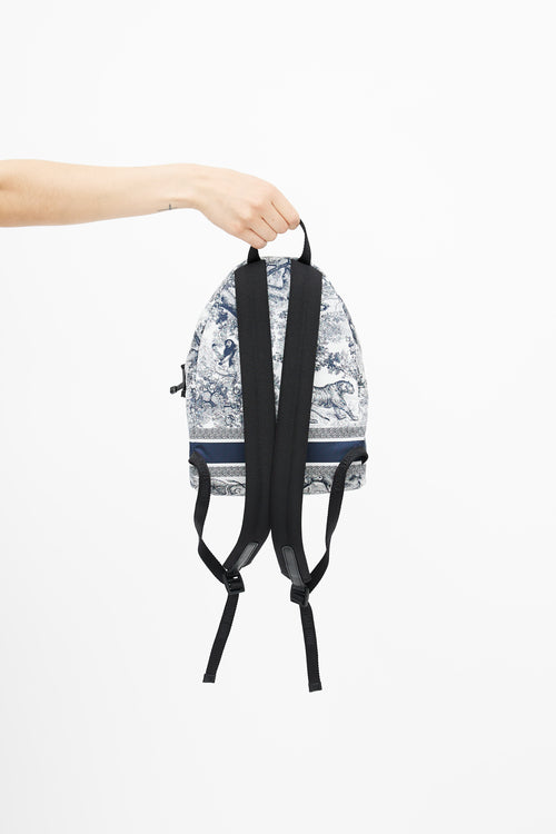 Dior 2021 White 
Navy DiorTravel Nylon Backpack