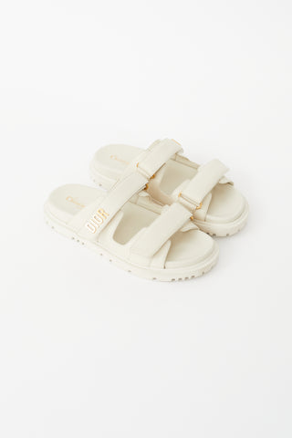 Dior Cream Leather Dioract Slide