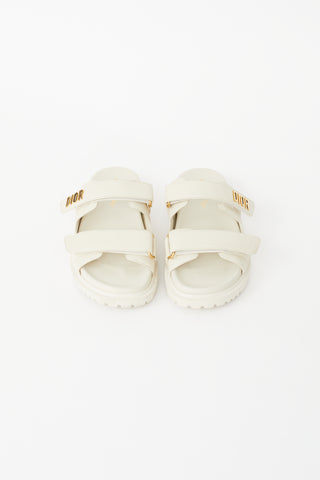 Dior Cream Leather Dioract Slide