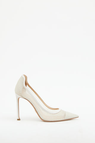 Dior White Mesh D-moi Dot Pump