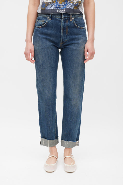 Dior Dark Wash Boyfriend Straight Leg Jeans