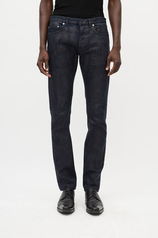 Dior Dark Wash Coated Jeans