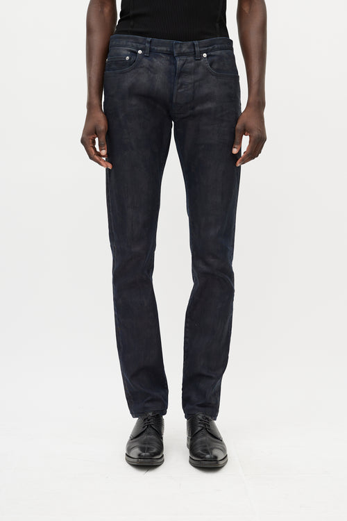 Dior Dark Wash Coated Jeans