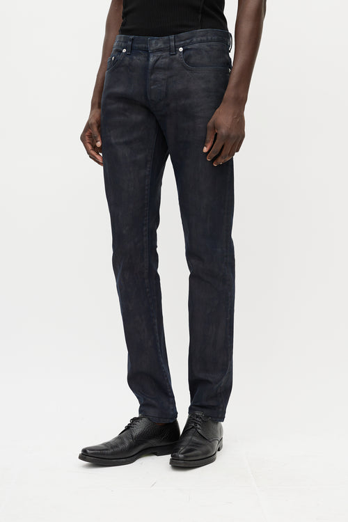 Dior Dark Wash Coated Jeans