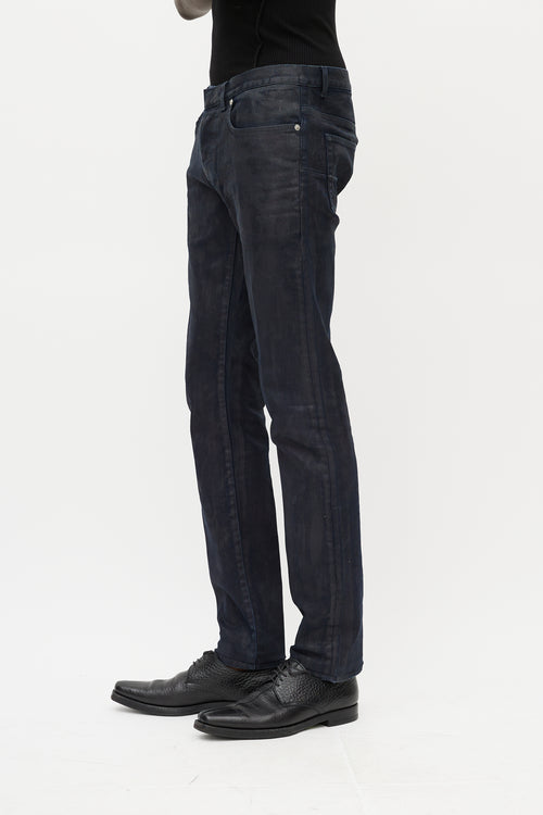 Dior Dark Wash Coated Jeans