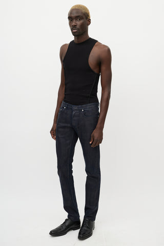 Dior Dark Wash Coated Jeans