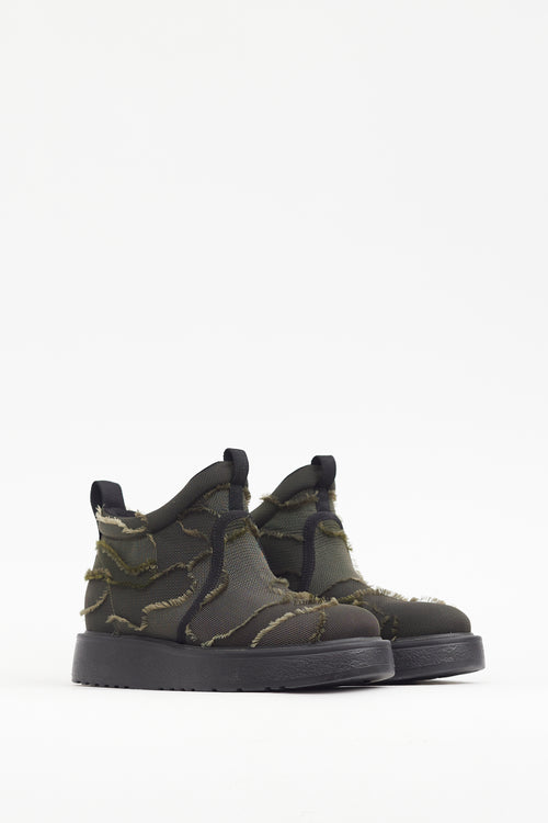 Dior Green Fringe Patterned Nomad-D Boot