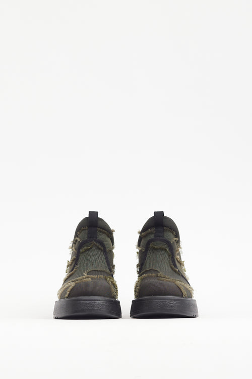 Dior Green Fringe Patterned Nomad-D Boot