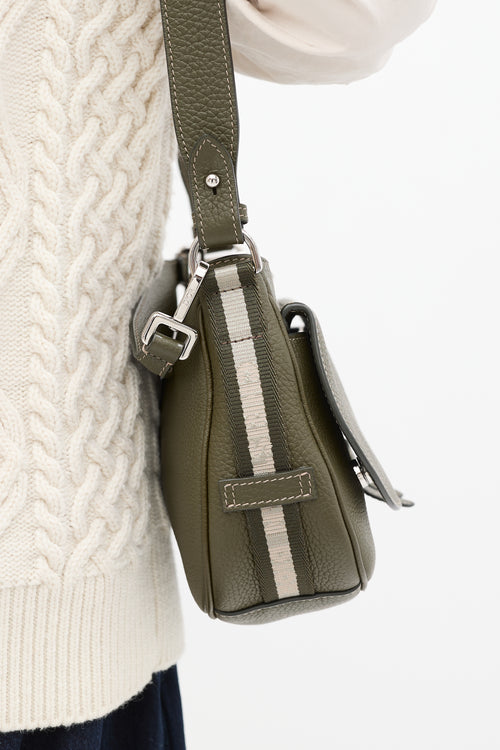 Dior Green Leather Mini Soft Saddle Bag