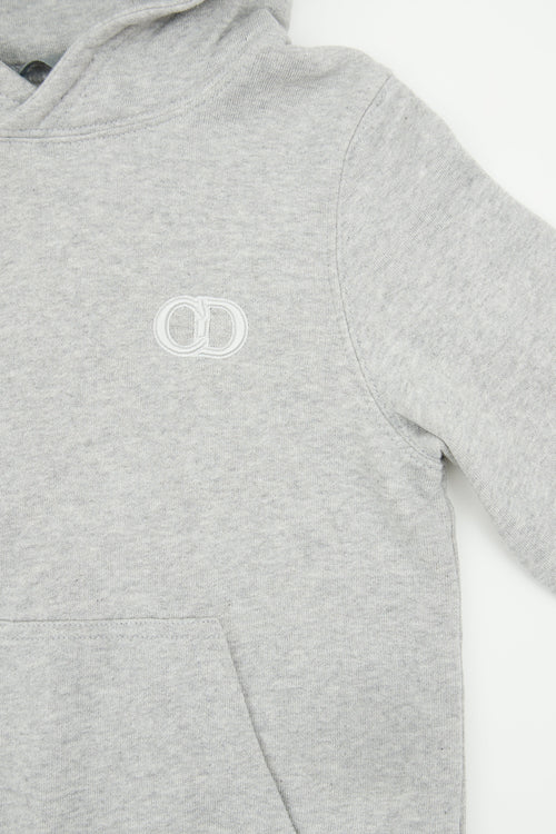 Dior Grey CD Logo Hoodie