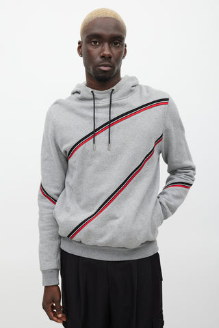 Dior Grey 
Multicolour Striped Hoodie