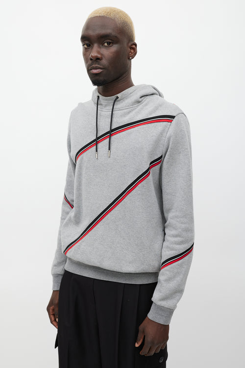 Dior Grey 
Multicolour Striped Hoodie