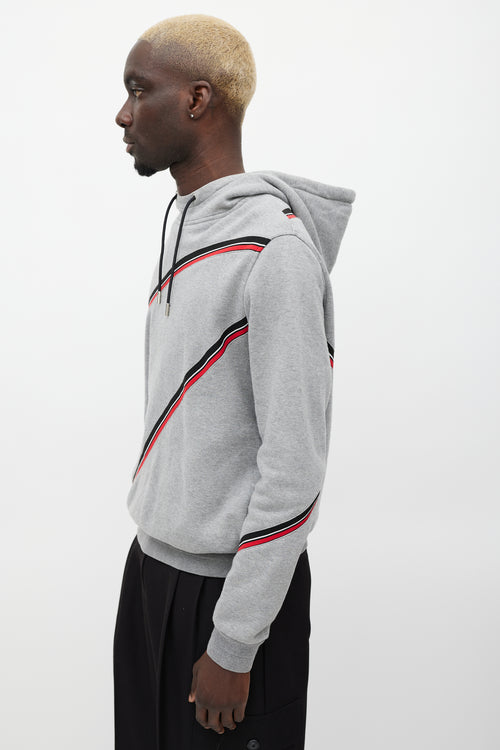 Dior Grey 
Multicolour Striped Hoodie