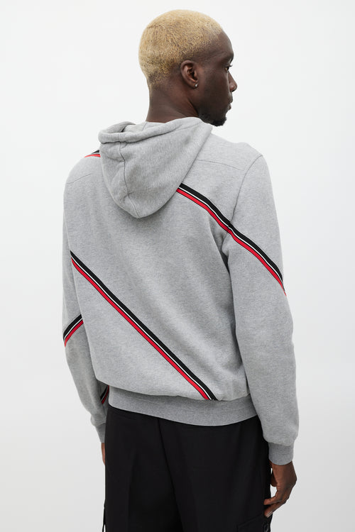 Dior Grey 
Multicolour Striped Hoodie