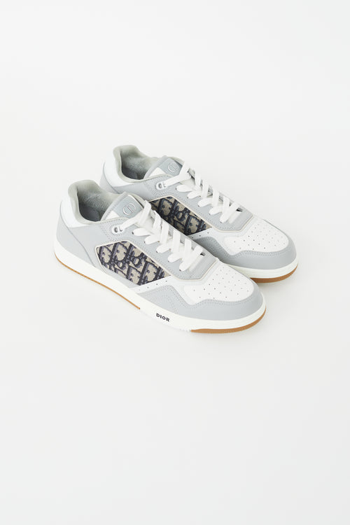 Dior Grey 
White B27 Oblique Jacquard Low Top Sneaker