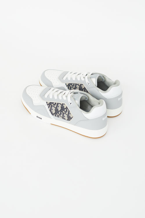 Dior Grey 
White B27 Oblique Jacquard Low Top Sneaker