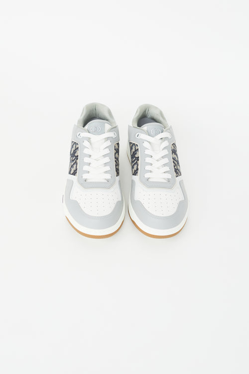 Dior Grey 
White B27 Oblique Jacquard Low Top Sneaker