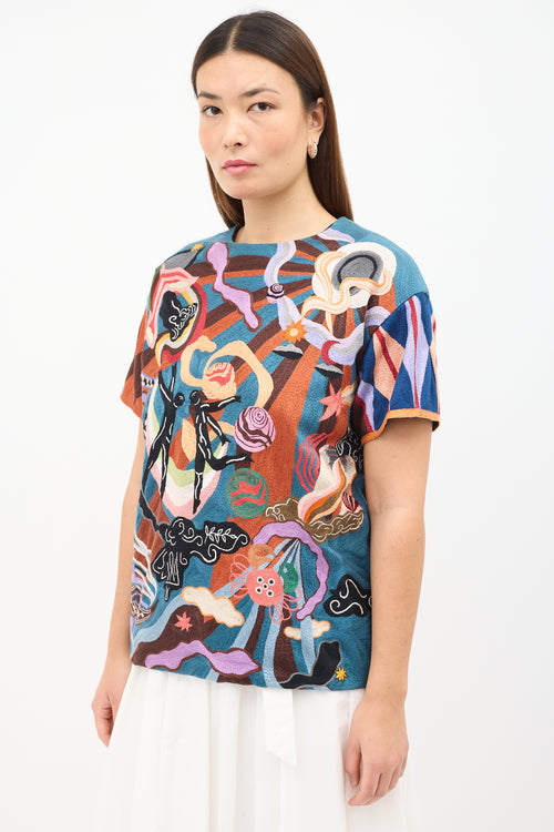 Dior Multicolour Embroidered Top