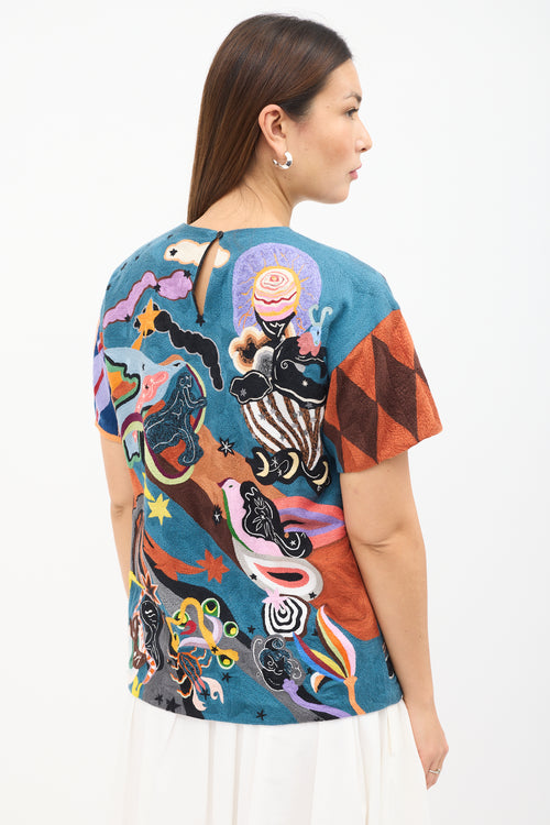 Dior Multicolour Embroidered Top