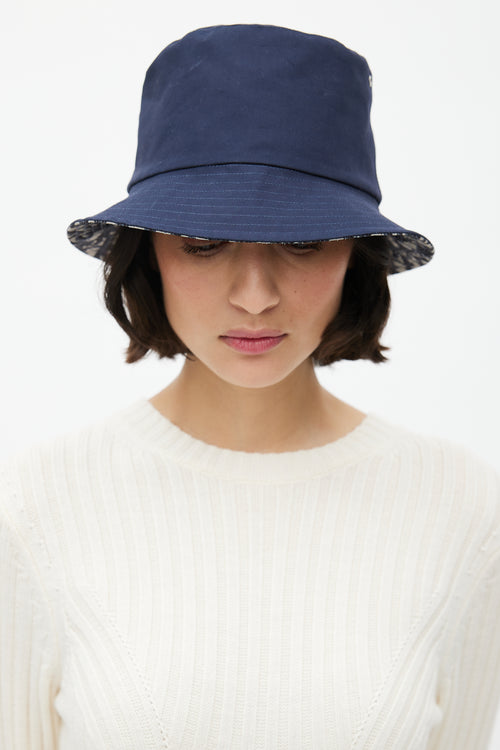 Dior Blue Oblique Reversible Bucket Hat