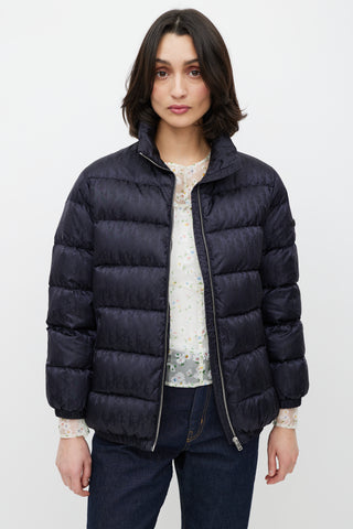 Dior Navy Oblique Monogram Down Puffer