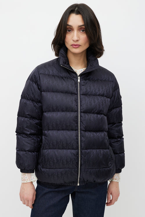 Dior Navy Oblique Monogram Down Puffer