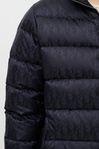 Dior Navy Oblique Monogram Down Puffer