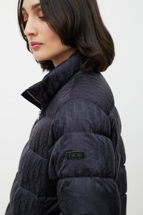 Dior Navy Oblique Monogram Down Puffer