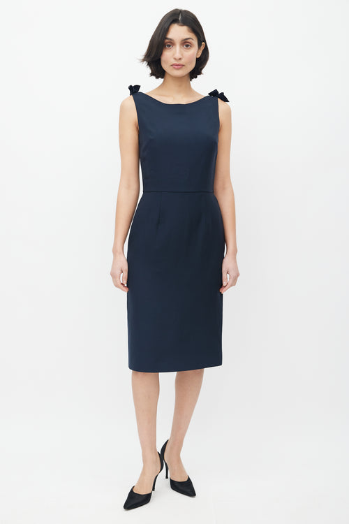 Dior Navy Sleeveless Dress