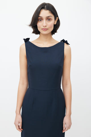 Dior Navy Sleeveless Dress