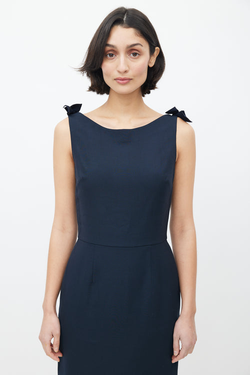 Dior Navy Sleeveless Dress