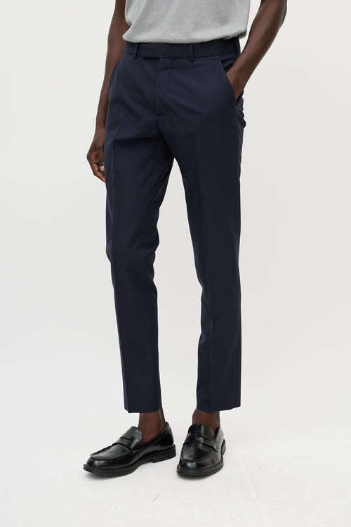 Dior Navy Wool 
Blue Pocket Detail Trouser