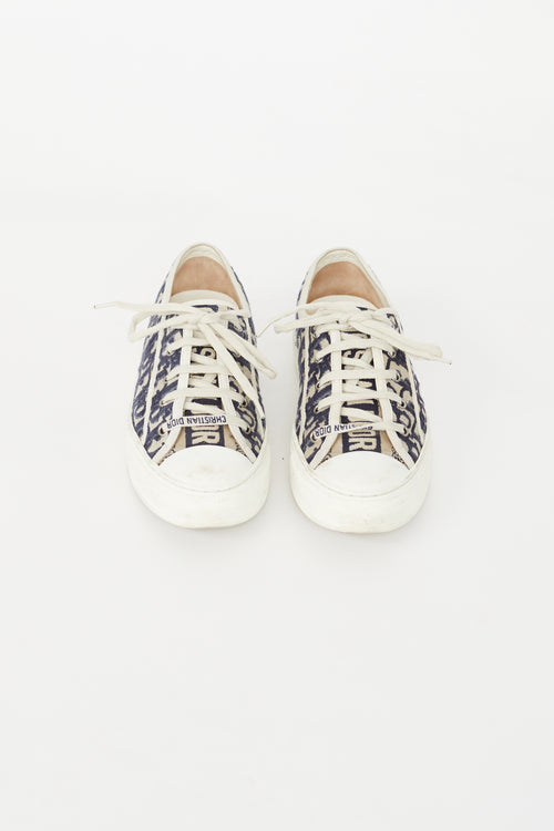 Dior Navy 
Beige Monogram Walk
n
dior Sneaker