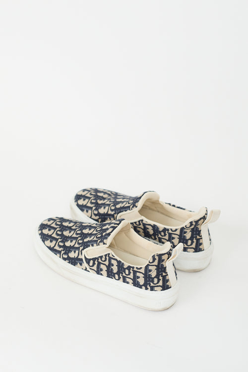 Dior Navy 
Cream Canvas Oblique Monogram Solar Sneaker